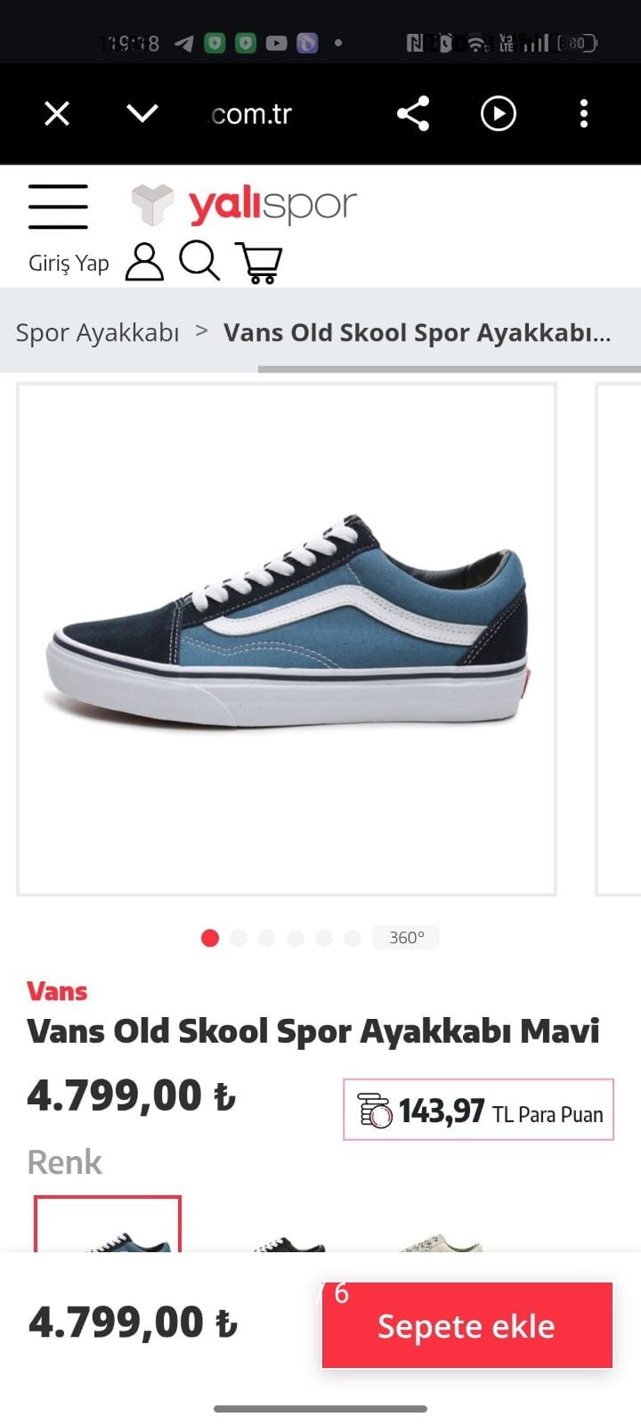 Vans unisex ayakkabı