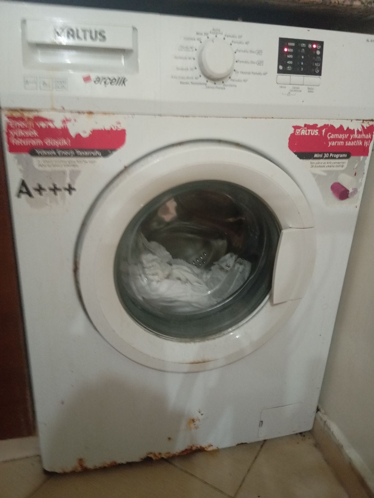 Altus A+++ çamaşır makinesi 6 kg